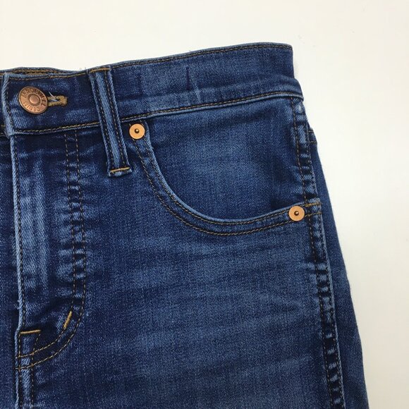 MADEWELL Med Wash 10" High Rise 5 Pocket Logo Hardware Skinny Jeans - Picture 7 of 12